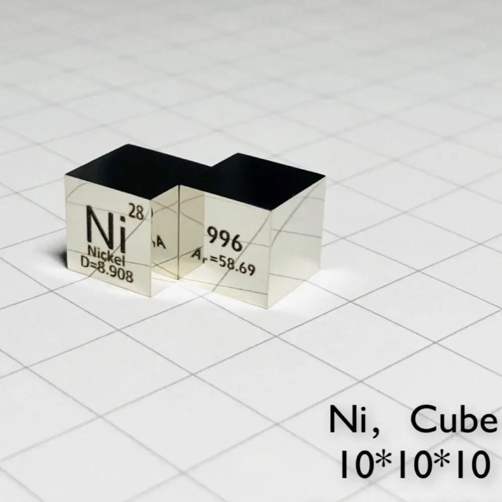 

MIRROR POLISHED High Purity 99.95% Nickel Ni Metal Element Periodic Table Cube 10mm