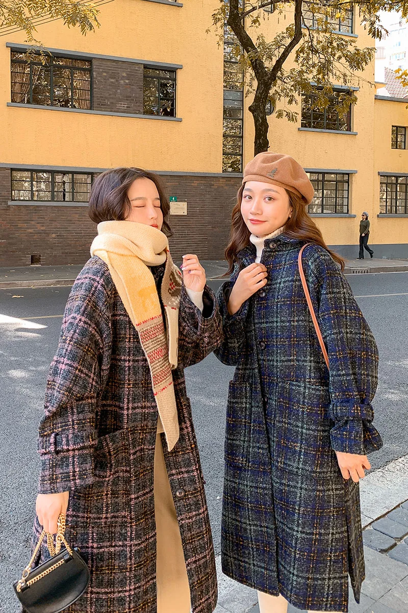 Vintage Plaid Loose Long Wool Coat Women Overcoat Korean Plus Size Elegant Female Tweed Trench Outerwear 2020 Autumn Winter
Vintage Plaid Loose Long Wool Coat Women Overcoat Korean Plus Size Elegant Female Tweed Trench Outerwear 2020 Autumn Winter