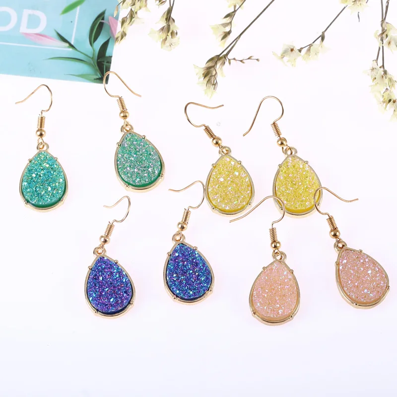 Water Drop Drusy Earrings for Women Blue Green Pink Teardrop Earrings Hanging Korean Summer Earrings Jewelry 2020 New
Water Drop Drusy Earrings for Women Blue Green Pink Teardrop Earrings Hanging Korean Summer Earrings Jewelry 2020 New