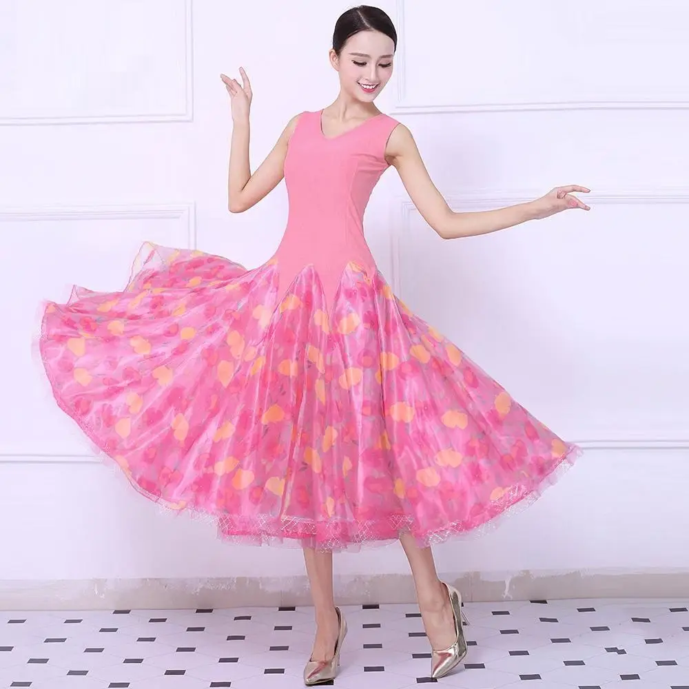 Ballroom Dancing Long Waltz Dress for Tango Pink Ballroom Women Standard Flamenco Dance Costumes Swing Dresses
Ballroom Dancing Long Waltz Dress for Tango Pink Ballroom Women Standard Flamenco Dance Costumes Swing Dresses