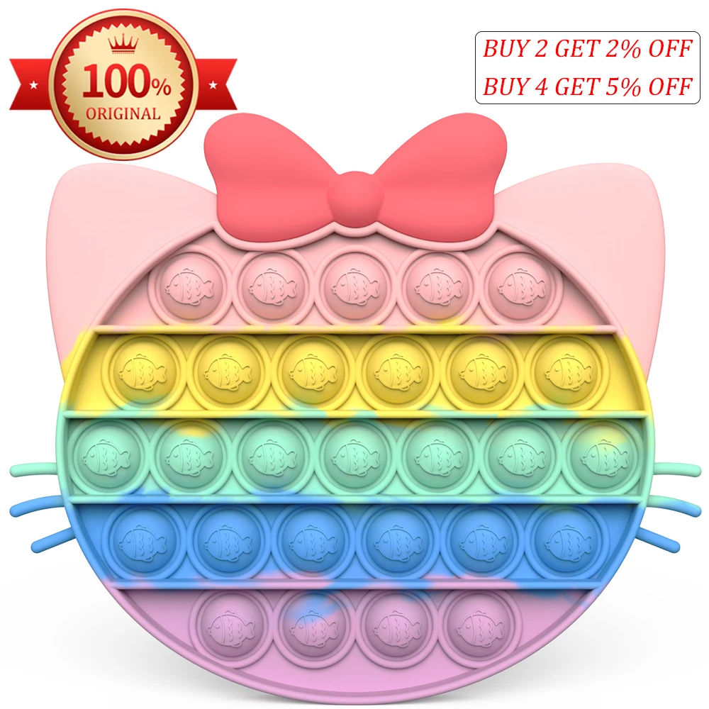 Cute Cat Pop Bubbles Fidget Toys for Kids Anti Stress Relief Toy Children Adults Desk Sensory Autism Adhd Depression New
Cute Cat Pop Bubbles Fidget Toys for Kids Anti Stress Relief Toy Children Adults Desk Sensory Autism Adhd Depression New