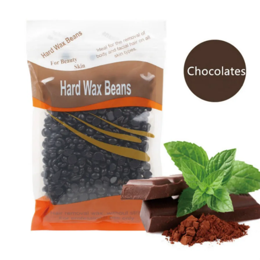 

100g/pack Chocolates Wax Beans No Strip Depilatory Hot Film Hard Wax Pellet Waxing Bikini Face Hair Removal Bean For Women Men