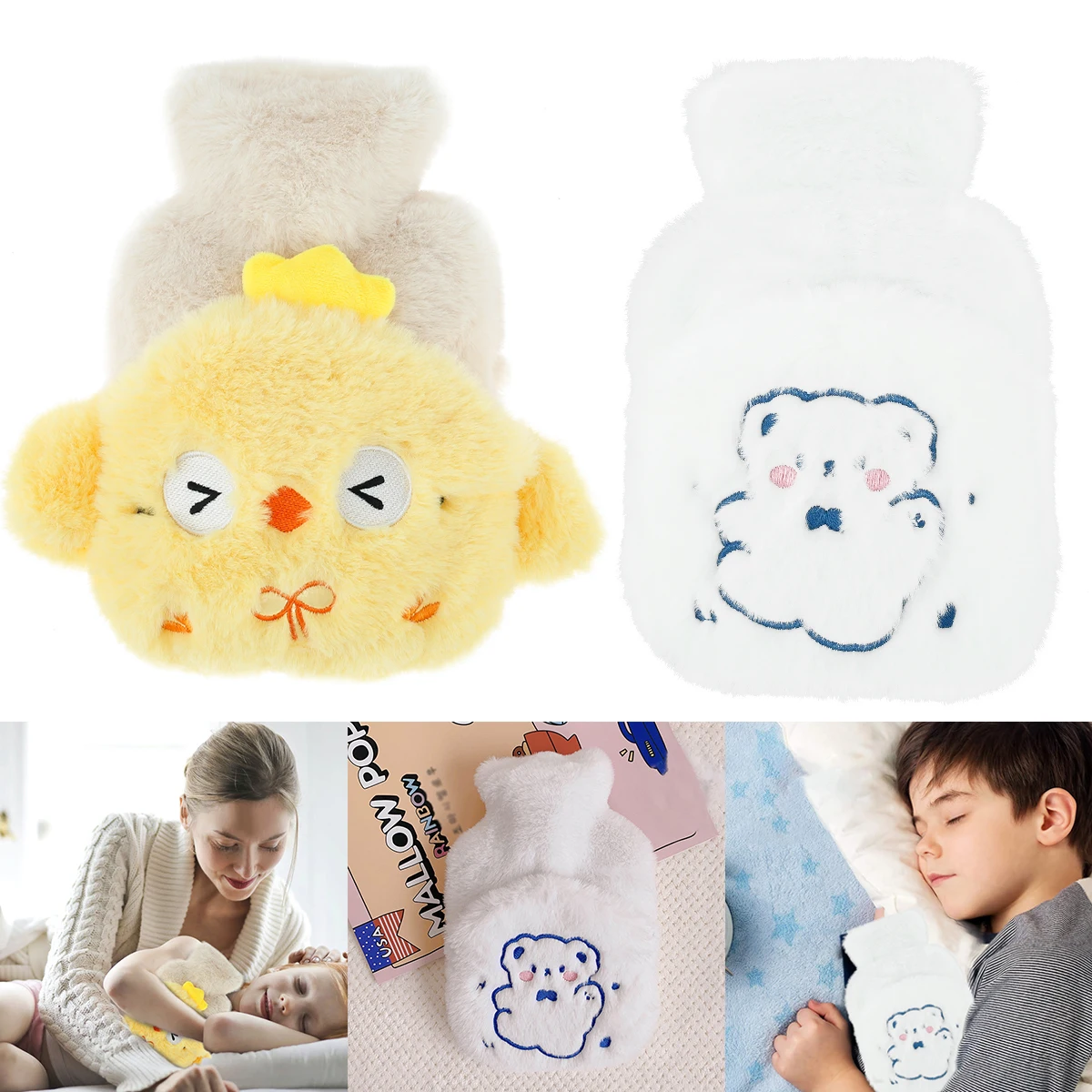 Winter Cartoon Cute Hot Water Bag Rubber Hot Water Bottle with Cute Plush Cover Reusable Leak-proof Hot Water Bottle Hand Warmer
Winter Cartoon Cute Hot Water Bag Rubber Hot Water Bottle with Cute Plush Cover Reusable Leak-proof Hot Water Bottle Hand Warmer