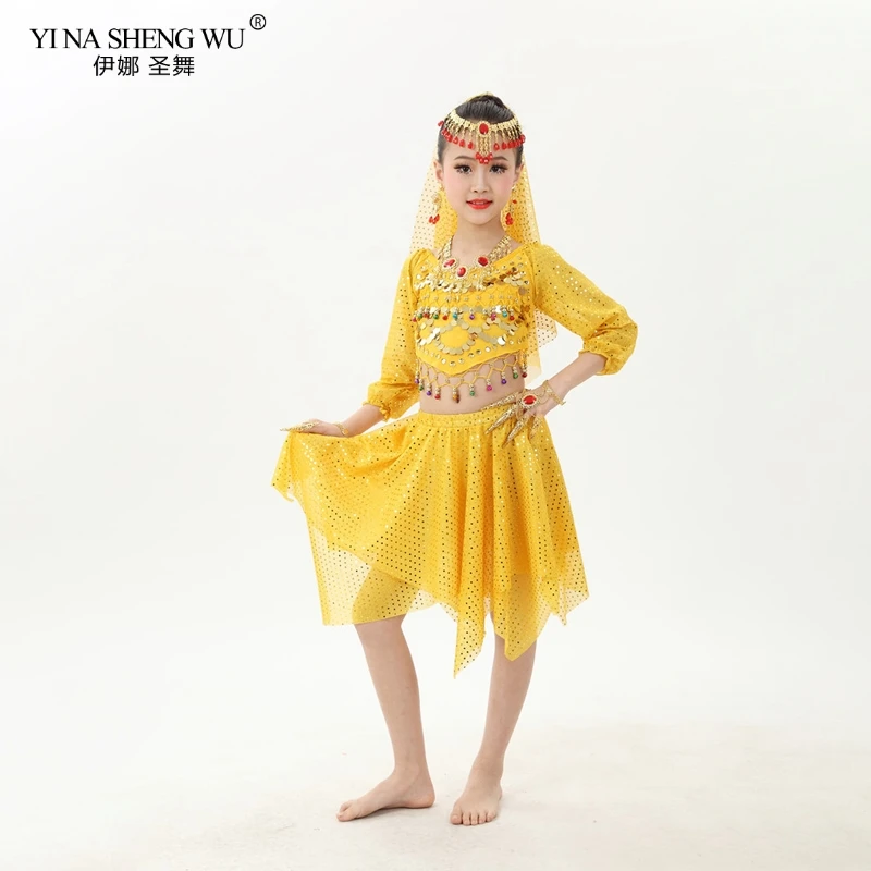 Belly Dancing Costume Set 5pcs Kids Indian Dance Performance Outfits Children Bellydance Competition Girl Dance Costume New
Belly Dancing Costume Set 5pcs Kids Indian Dance Performance Outfits Children Bellydance Competition Girl Dance Costume New
