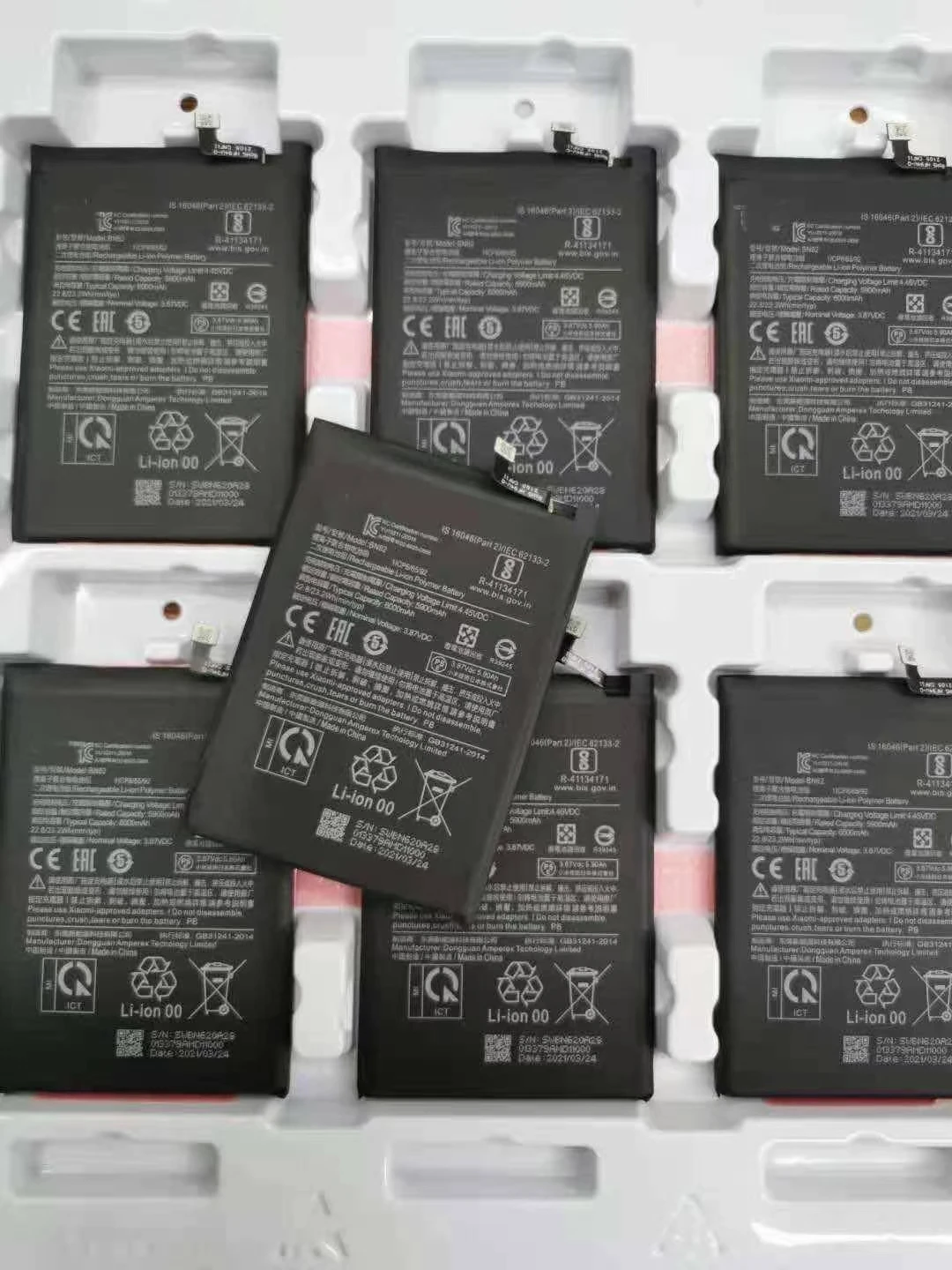 High capacity BN62 6000mAh Battery For Xiaomi Redmi Note9 4G +free tools
High capacity BN62 6000mAh Battery For Xiaomi Redmi Note9 4G +free tools