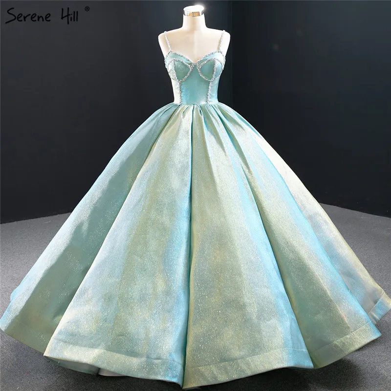 Зеленое роскошное сексуальное блестящее свадебное платье принцессы 2021
