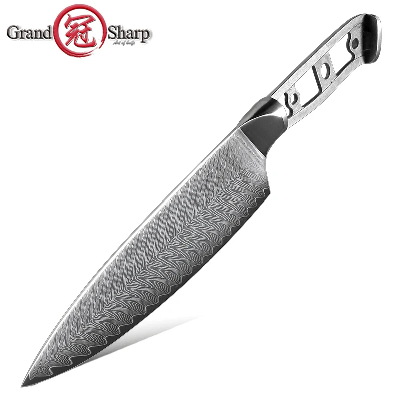 

Grandsharp Knife Blank Blade DIY Kitchen Knife 67 Layers Damascus Steel VG-10 Razor Sharp Chef Knife Billet Material Tool Parts