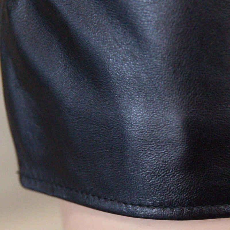 Spring New 2020 Genuine Leather Mini Skirts Womens Streetwear Patchwork Rivet Black Skirt Slim Fit Short Wrap A-Line Jupe Femme
Spring New 2020 Genuine Leather Mini Skirts Womens Streetwear Patchwork Rivet Black Skirt Slim Fit Short Wrap A-Line Jupe Femme
