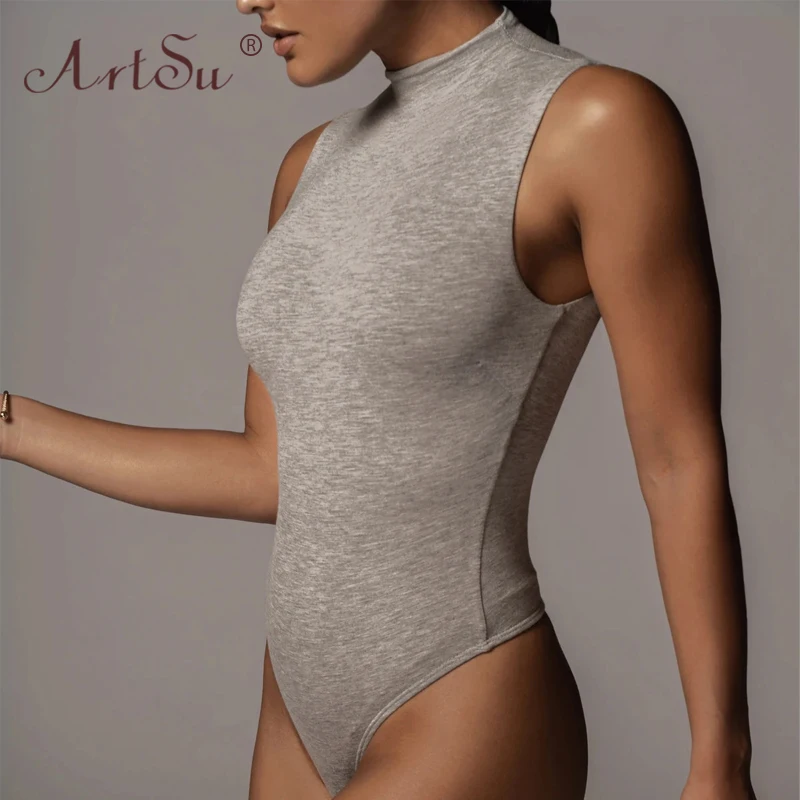 ArtSu Black Bodysuit O-Neck Sleeveless Solid Color Bodycon Jumpsuit Sexy Skinny Rompers Women Casual Bodysuits Streetwear
ArtSu Black Bodysuit O-Neck Sleeveless Solid Color Bodycon Jumpsuit Sexy Skinny Rompers Women Casual Bodysuits Streetwear