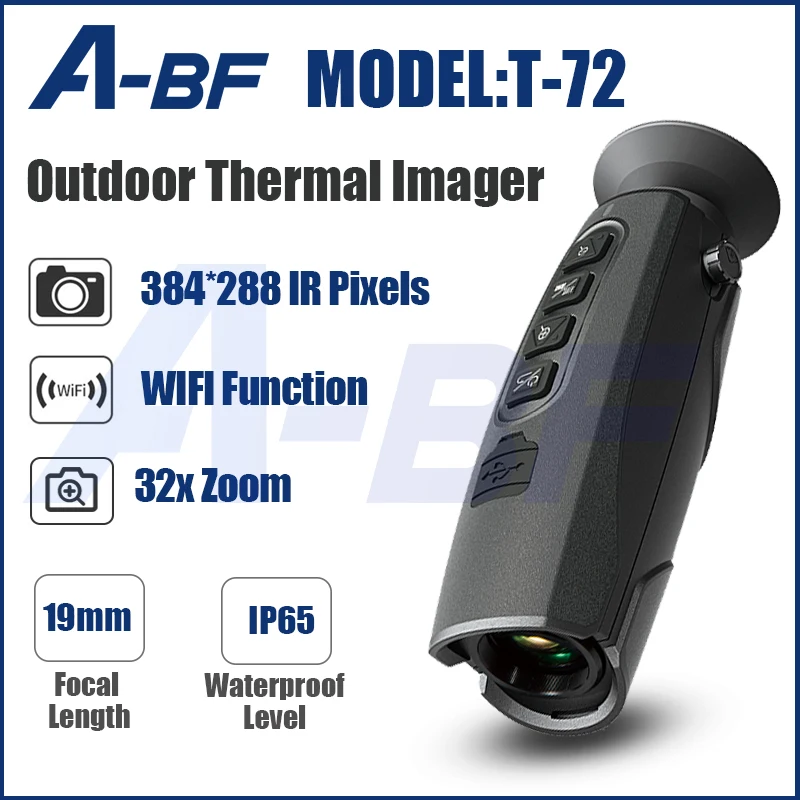A-BF T-72 Monocular Thermal Imager Night Vision for Hunting 50Hz IP65 Infrared Thermal Imaging Camera with Screen WIFI Function
A-BF T-72 Monocular Thermal Imager Night Vision for Hunting 50Hz IP65 Infrared Thermal Imaging Camera with Screen WIFI Function