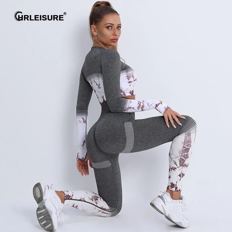 CHRLEISURE New Seamless Dyeing Set Women Workout Sports Leggings + Shockproof Sports Bra High Waist Stretch Fitness Tracksuit
CHRLEISURE New Seamless Dyeing Set Women Workout Sports Leggings + Shockproof Sports Bra High Waist Stretch Fitness Tracksuit