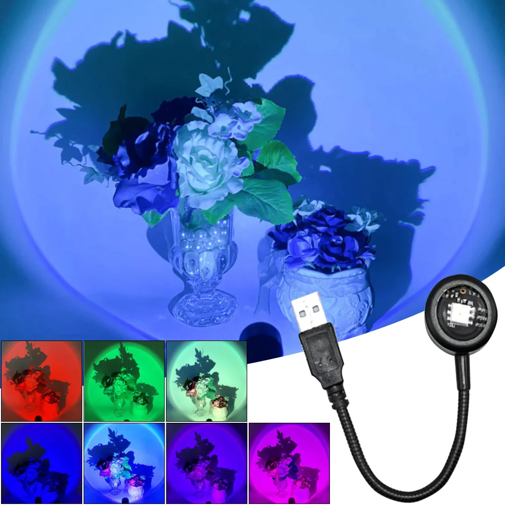 New Sunset Projector Lamp Bendable USB Sunset Light with 7 Color Night Light Bedside Lamp for Photography Bedroom Home Decor
New Sunset Projector Lamp Bendable USB Sunset Light with 7 Color Night Light Bedside Lamp for Photography Bedroom Home Decor