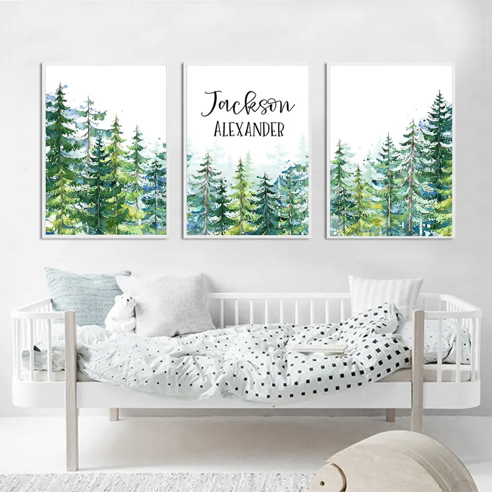Woodland Poster Custom Name Canvas Art Print Tree Painting Nursery Wall Art Posters Nordic Baby Room Bedroom Decorative Picture
Woodland Poster Custom Name Canvas Art Print Tree Painting Nursery Wall Art Posters Nordic Baby Room Bedroom Decorative Picture