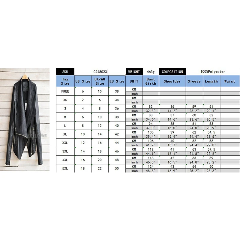 2021 Autumn New Zipper Locomotive Irregular Large Lapel Long Sleeve Pu Black Leather Jacket Casual Faux Leather Jackets Women
2021 Autumn New Zipper Locomotive Irregular Large Lapel Long Sleeve Pu Black Leather Jacket Casual Faux Leather Jackets Women