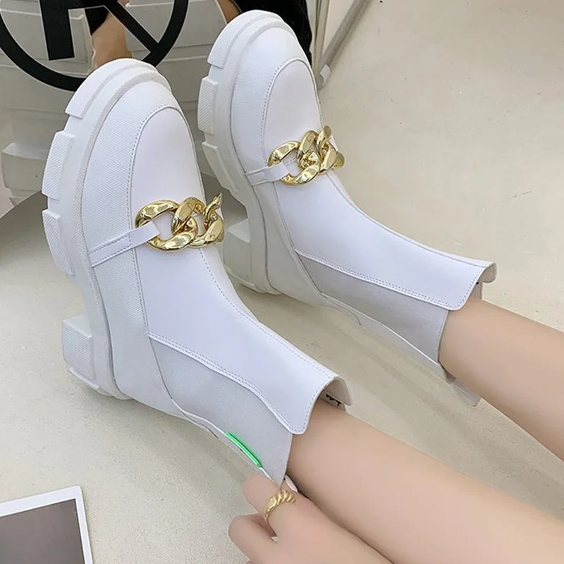 Женские осенние ботинки MCCKLE на платформе, Дамская обувь без шнуровки, на металлической цепочке, на среднем каблуке, модные женские ботильон...
Женские осенние ботинки MCCKLE на платформе, Дамская обувь без шнуровки, на металлической цепочке, на среднем каблуке, модные женские ботильон...