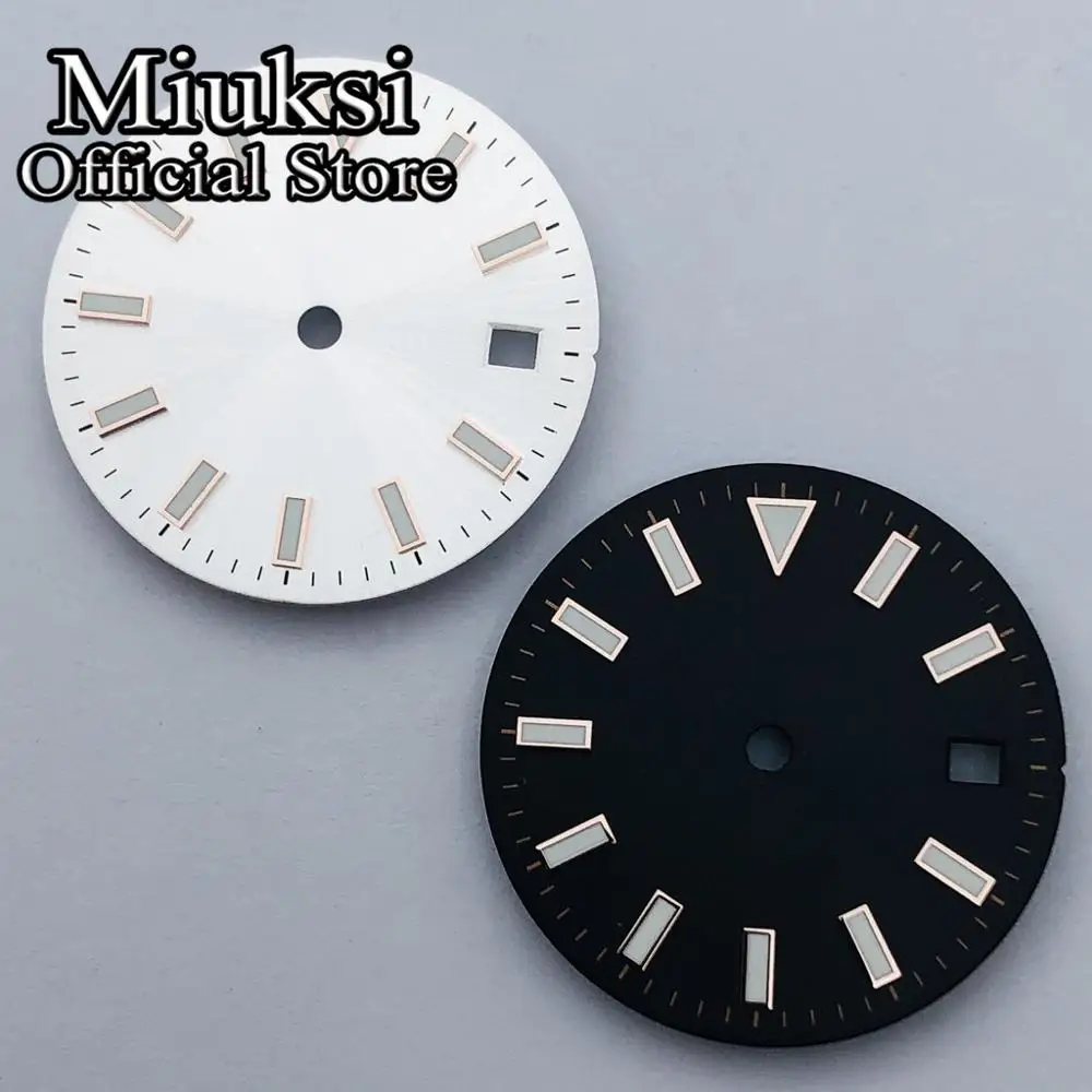 Miuksi 29.3mm sterile dial luminous dial fit ETA2836 2824 Seagull 1612 Mingzhu DG2813 3804 PT5000 Miyota 8205 8215 821A movement
Miuksi 29.3mm sterile dial luminous dial fit ETA2836 2824 Seagull 1612 Mingzhu DG2813 3804 PT5000 Miyota 8205 8215 821A movement