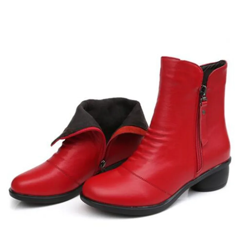 Temperament Elegant Autumn Boots Genuine Leather Shoes Woman Boots Plus Size Fashion Casual Warm Winter Boots Women Snow Boots
Temperament Elegant Autumn Boots Genuine Leather Shoes Woman Boots Plus Size Fashion Casual Warm Winter Boots Women Snow Boots