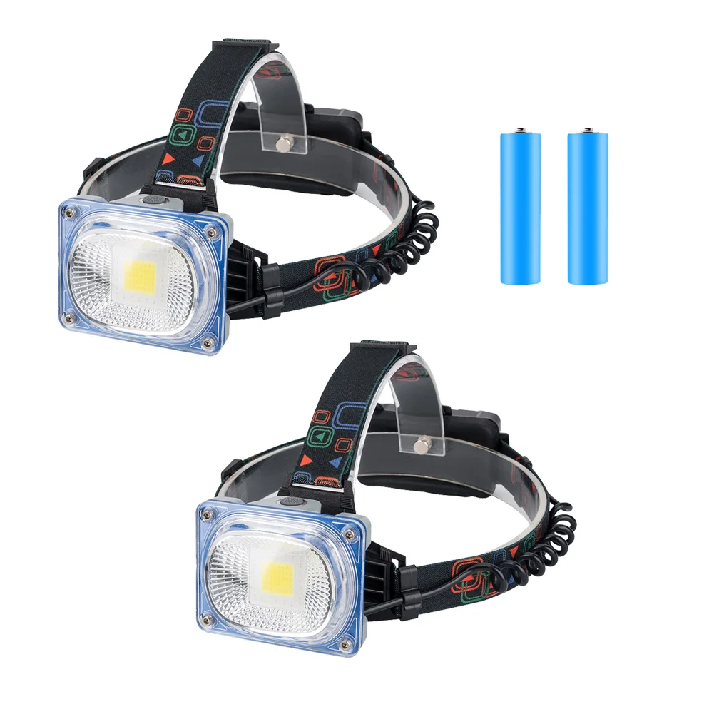 

Portable 800LM COB LED Wide Area Lighting Headlamp 3 Modes USB Rechargeable Waterproof Flashlights for Outdoor Adventure