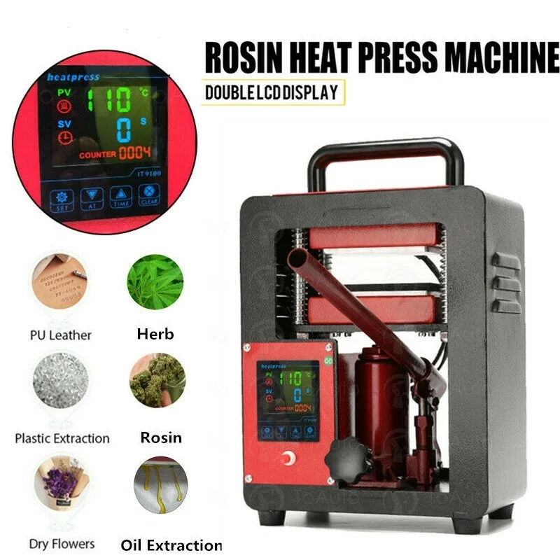 5 Ton Pressure Hydraulic Rosin Press Machine 2.4*4.7inch Heating Pressing Plates Dry Wax Flower Concentrate Oil Extracting Tool
5 Ton Pressure Hydraulic Rosin Press Machine 2.4*4.7inch Heating Pressing Plates Dry Wax Flower Concentrate Oil Extracting Tool