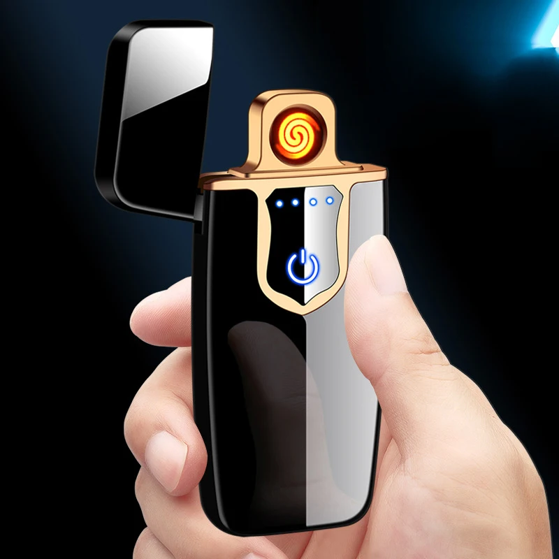Новая ультратонкая usb-зажигалка для зарядки с сенсорным экраном зажигание