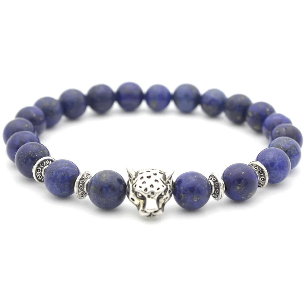 Bangle Lapis Lazuli Bracelet Leopard Head Beaded Men's Yoga Chakra Energy Bracelet Spherical Bead Handmade Jewelry Gift Evil Eye
Bangle Lapis Lazuli Bracelet Leopard Head Beaded Men's Yoga Chakra Energy Bracelet Spherical Bead Handmade Jewelry Gift Evil Eye