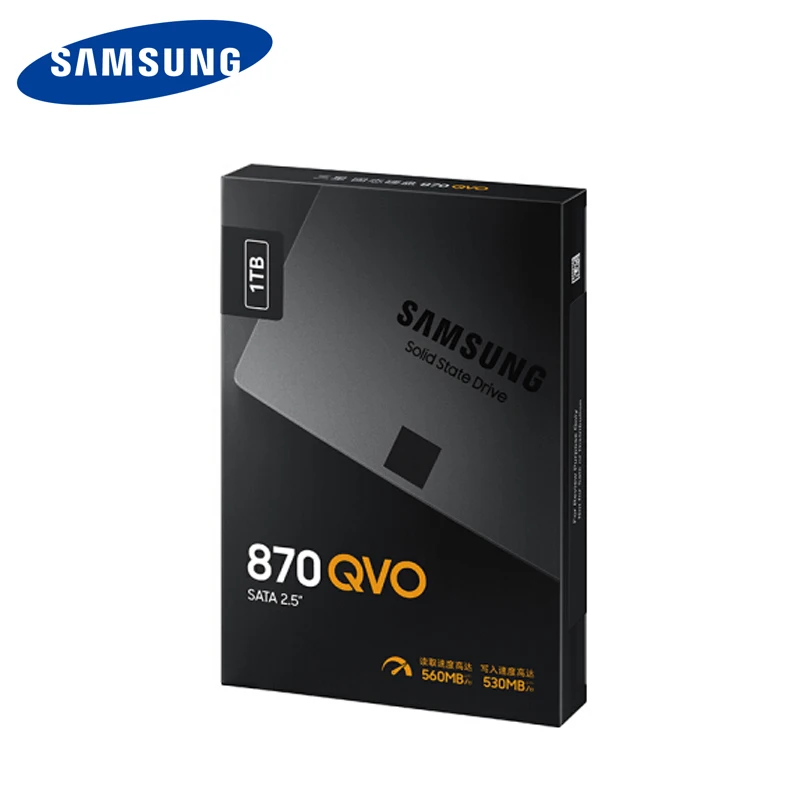 Внутренний твердотельный накопитель SAMSUNG SSD 870 QVO 1 ТБ 2 5 дюйма SATA3 V-NAND для ноутбуков