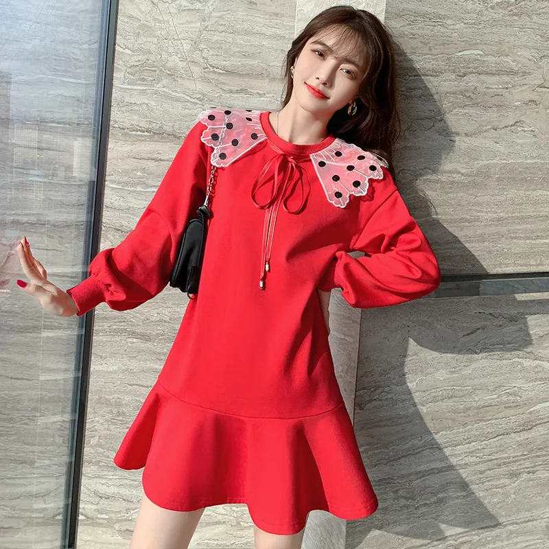 Ощущение девушек, которые Наряжают сына хана, издание нового фонда 2021 года, Осеннее свободное маленькое женское платье с добавлением шерсти...
Ощущение девушек, которые Наряжают сына хана, издание нового фонда 2021 года, Осеннее свободное маленькое женское платье с добавлением шерсти...