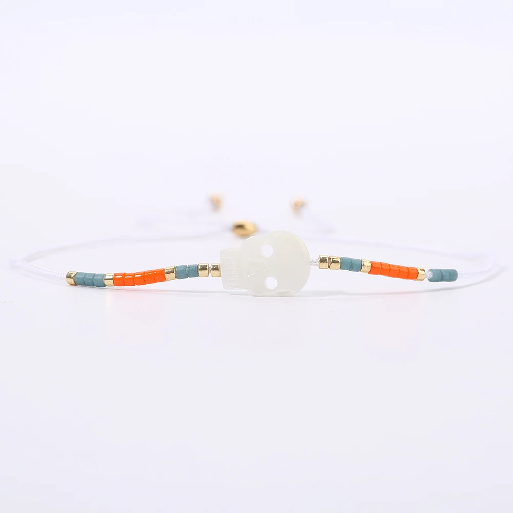 YAUKIA Personality Skull Miyuki Bracelet Bohemian Lady Fashion Seed Beaded Bracelet Hand Woven Fine Jewelry Wholesale 
YAUKIA Personality Skull Miyuki Bracelet Bohemian Lady Fashion Seed Beaded Bracelet Hand Woven Fine Jewelry Wholesale