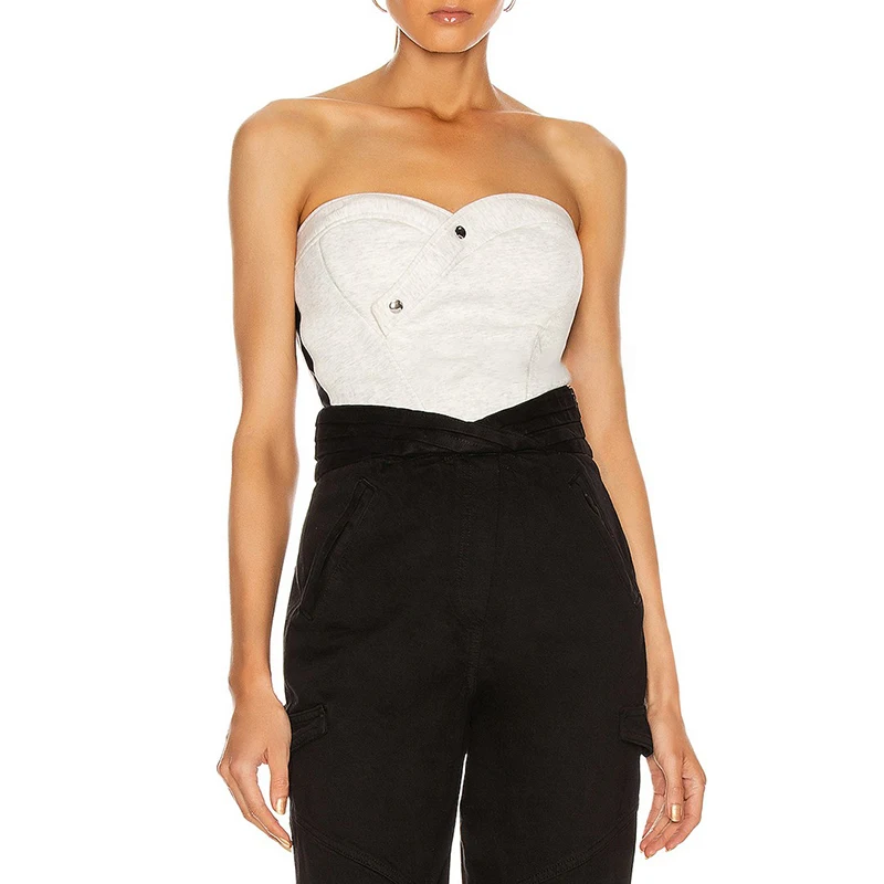 Sexy Slim Tank Tops For Women Strapless Sleeveless Patchwork Hit Color Summer Short Tops Female 2022 Fashion New Stylish C449
Sexy Slim Tank Tops For Women Strapless Sleeveless Patchwork Hit Color Summer Short Tops Female 2022 Fashion New Stylish C449
