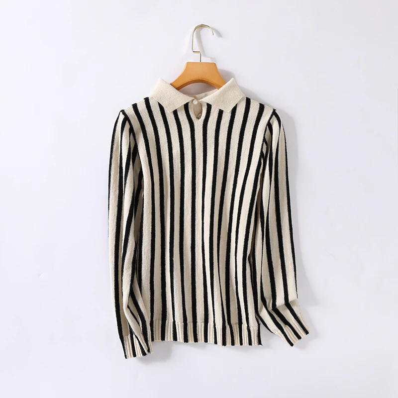 New Elegant Women Autumn Winter pullover striped base shirt knit top sweater
New Elegant Women Autumn Winter pullover striped base shirt knit top sweater