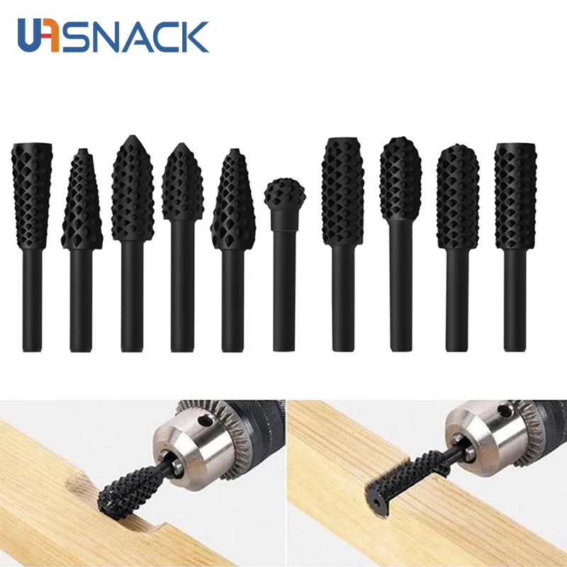 Rasp File Drill Bits Drill Grinder Drill Rasp for Woodworking Carving Tool 1/4" Shank Wood Drill Bit Rotary Rasp File Burr Sets 
Rasp File Drill Bits Drill Grinder Drill Rasp for Woodworking Carving Tool 1/4" Shank Wood Drill Bit Rotary Rasp File Burr Sets