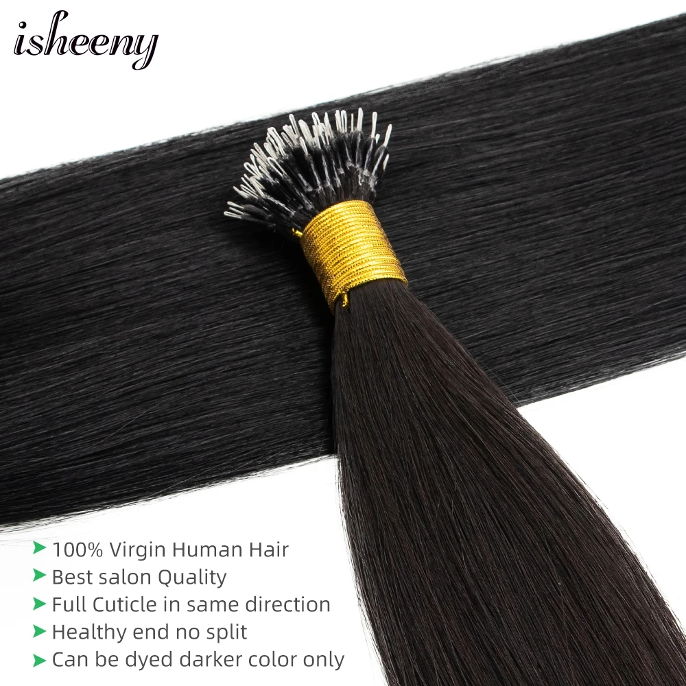 Isheeny Natural Human Hair Nano Ring Hair Extensions 18"-24" Salon Remy Micro Beads Hair 100g Cuticle Aligned Virgin Hair
Isheeny Natural Human Hair Nano Ring Hair Extensions 18"-24" Salon Remy Micro Beads Hair 100g Cuticle Aligned Virgin Hair