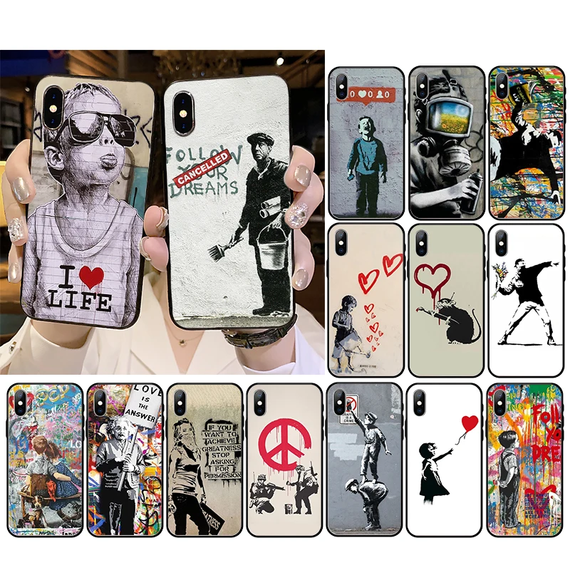 Street Art Banksy Graffiti Phone Case for iphone 13 12 11 Pro Max Case For iPhone XS MAX X XR SE2 8 7 Plus
Street Art Banksy Graffiti Phone Case for iphone 13 12 11 Pro Max Case For iPhone XS MAX X XR SE2 8 7 Plus