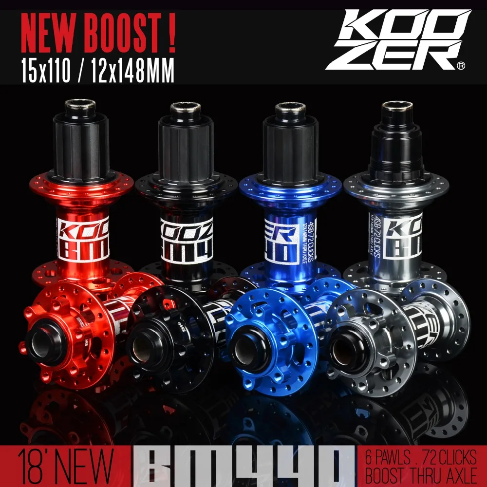 KOOZER BM440 MTB Hubs Mountain Bike BOOST Bearing Hub 32 Hole Disc brake Front Rear 6 Bolt Front hubs 15*110 Rear 12*148mm Thru
KOOZER BM440 MTB Hubs Mountain Bike BOOST Bearing Hub 32 Hole Disc brake Front Rear 6 Bolt Front hubs 15*110 Rear 12*148mm Thru