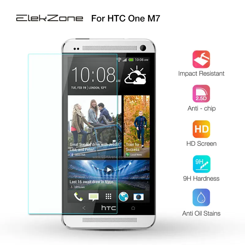 Протектор экрана Премиум для htc One M7 HD закаленное стекло защитное Защитная