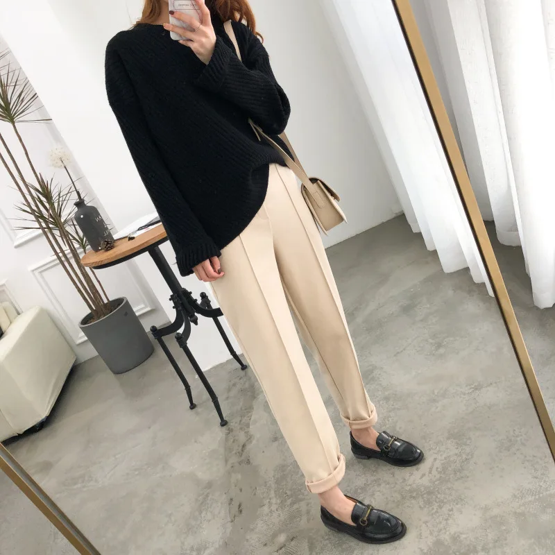 Winter Thicken Women Pencil Pants Plus Size Wool Pants Female Autumn High Waist Loose Trousers Capris Good Fabric LC6100
Winter Thicken Women Pencil Pants Plus Size Wool Pants Female Autumn High Waist Loose Trousers Capris Good Fabric LC6100