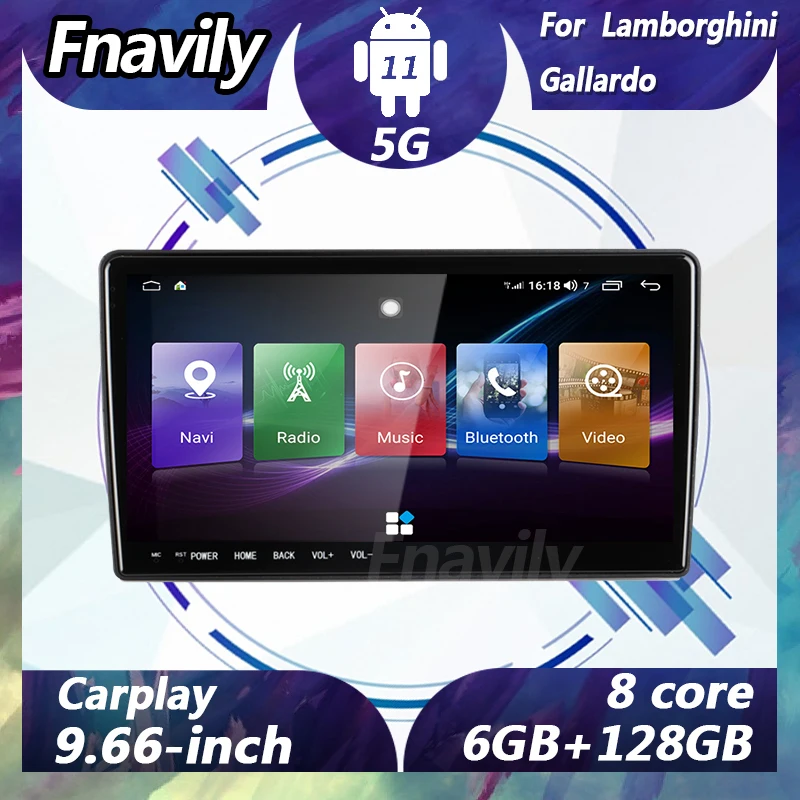 Fnavily 9.66'' Android 11 car radio For Lamborghini Gallardo Car dvd player GPS Navigation video stereos DSP 2007 - 2012 mp3
Fnavily 9.66'' Android 11 car radio For Lamborghini Gallardo Car dvd player GPS Navigation video stereos DSP 2007 - 2012 mp3