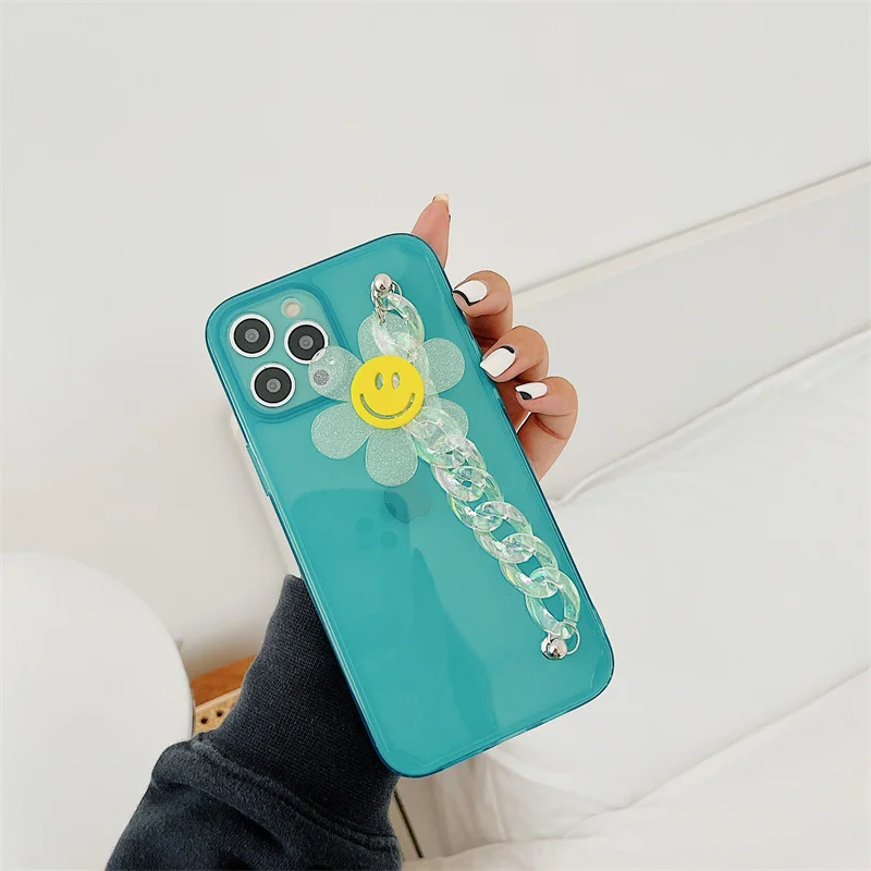 Transparen Wrist Chain Phone Case For IPhone 11 12 Pro Max XR X XS 7 8 Plus SE2020 Cute 3D Sunflower Crystal Bracelet Soft Cover
Transparen Wrist Chain Phone Case For IPhone 11 12 Pro Max XR X XS 7 8 Plus SE2020 Cute 3D Sunflower Crystal Bracelet Soft Cover