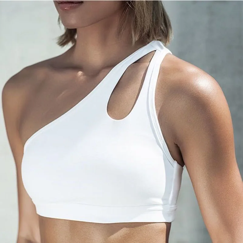 2020 Sexy One Shoulder Women's High Personality Oblique Sports Bra Running Fitness Bra Yoga Top Gym Clothing Athletic Underwear
2020 Sexy One Shoulder Women's High Personality Oblique Sports Bra Running Fitness Bra Yoga Top Gym Clothing Athletic Underwear