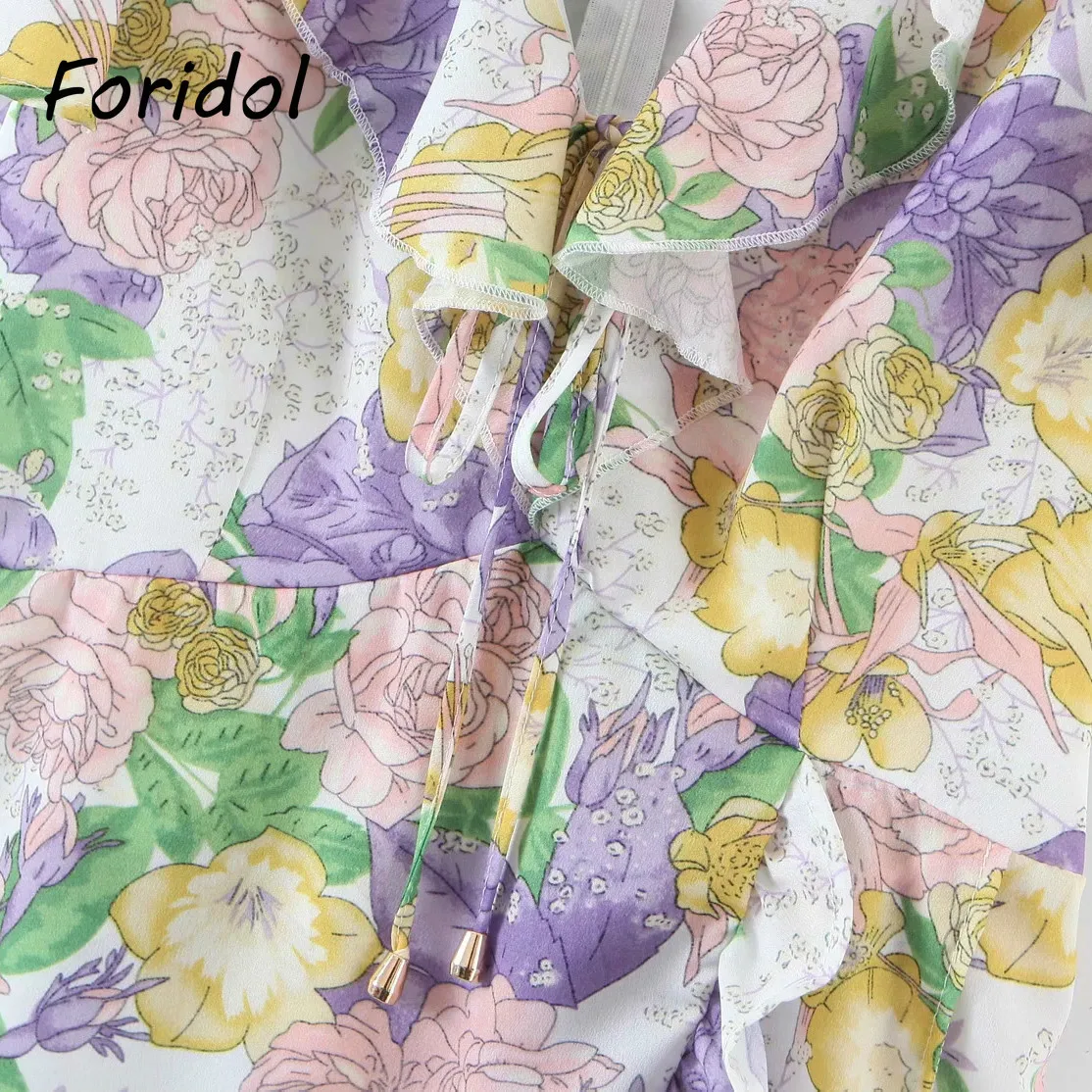 Foridol Colorful Chiffon Summer Dress Women Flare Sleeve Ruffle Short Beach Dress V Neck Lace Up Floral Print Boho Dress 2021
Foridol Colorful Chiffon Summer Dress Women Flare Sleeve Ruffle Short Beach Dress V Neck Lace Up Floral Print Boho Dress 2021