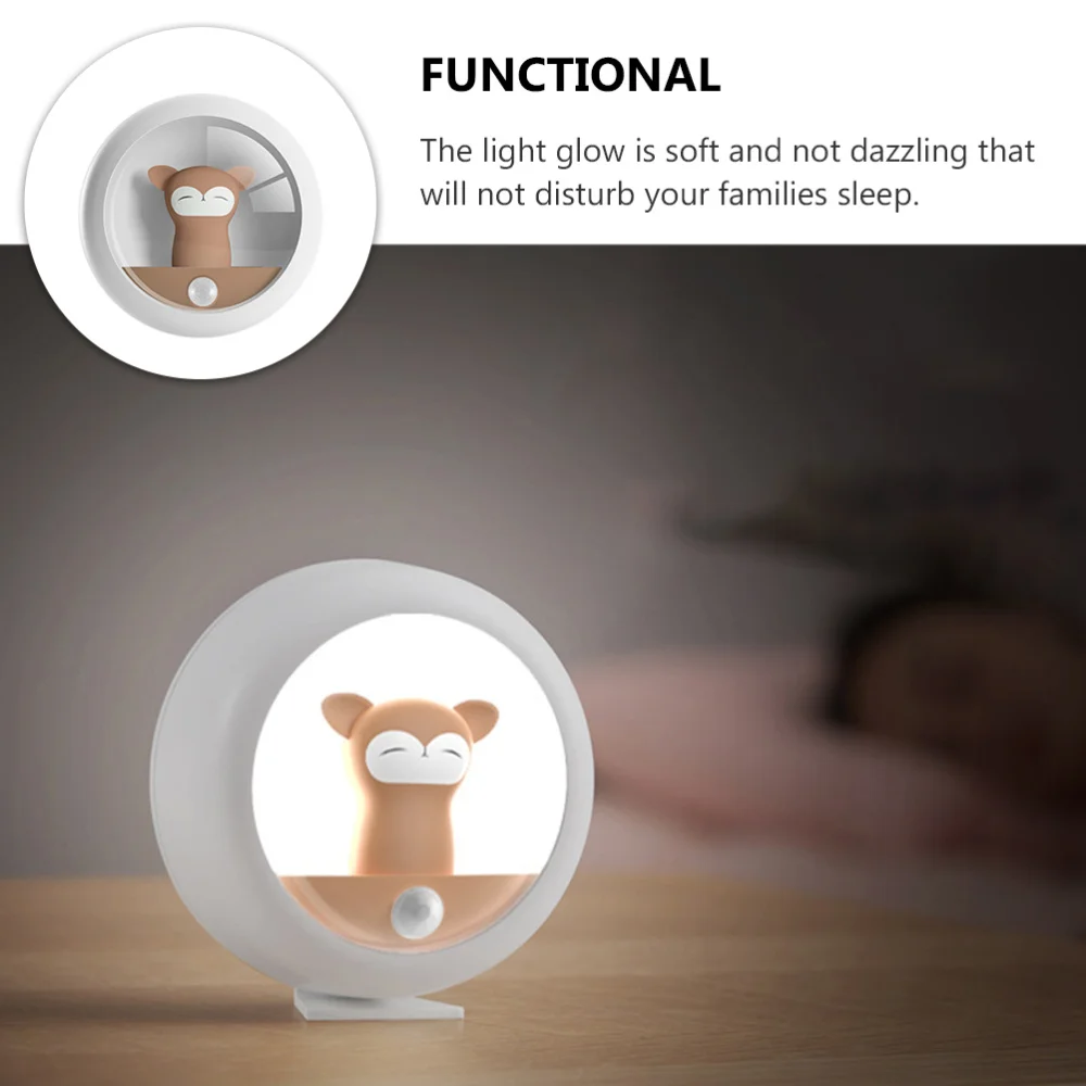 Cartoon Body Induction Night Light Sensor Warm LED Light for Bedroom Corridor
Cartoon Body Induction Night Light Sensor Warm LED Light for Bedroom Corridor