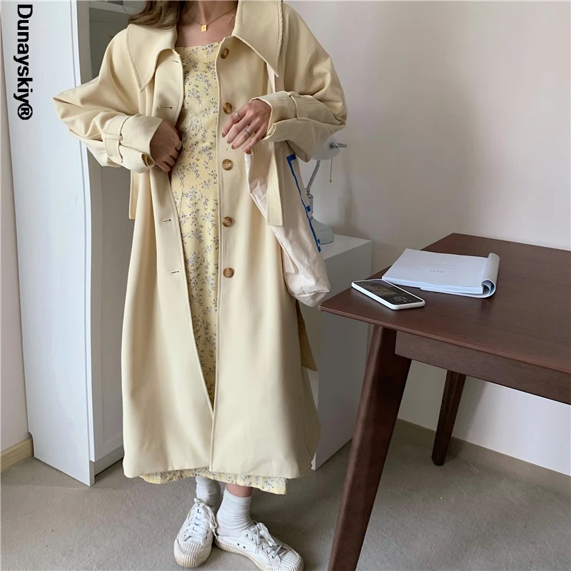Women Casual Long Trench Coat With Sashes Double Breasted Women's Windbreaker 2021 Chic Office Coat Ladies Outerwear
Women Casual Long Trench Coat With Sashes Double Breasted Women's Windbreaker 2021 Chic Office Coat Ladies Outerwear