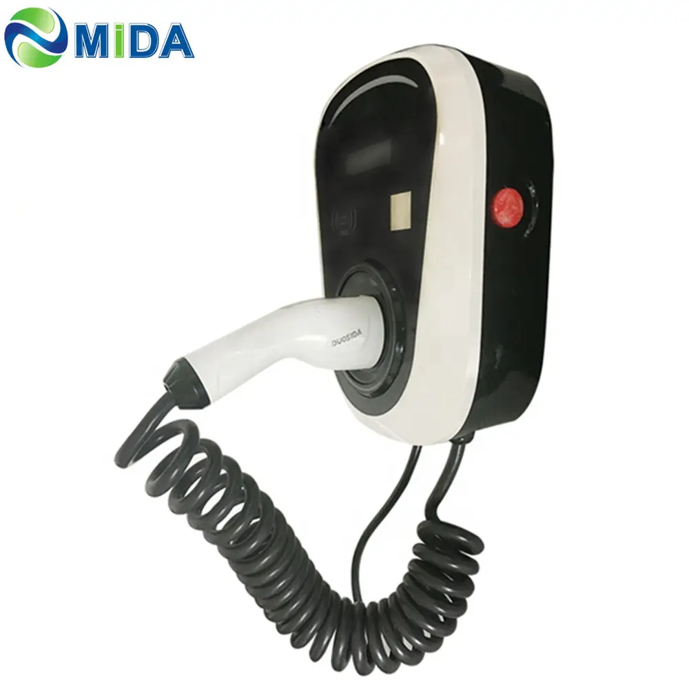 EV Charger 32A 7KW EVSE Wallbox SAE J1772 Plug DUOSIDA EV Charging Station LED Screen with RFID Card for Electric Car Charger
EV Charger 32A 7KW EVSE Wallbox SAE J1772 Plug DUOSIDA EV Charging Station LED Screen with RFID Card for Electric Car Charger