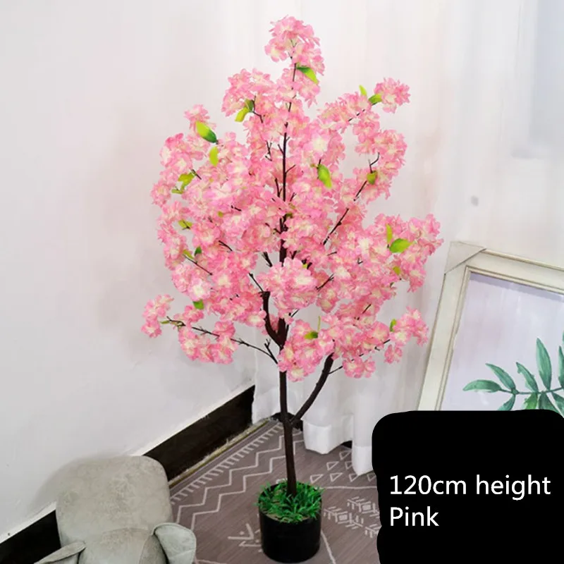 120CM Height Pink Cherry Blossom Tree Potting Simulation Fake Silk Flower Branch Plant Ornament For Home Decor
120CM Height Pink Cherry Blossom Tree Potting Simulation Fake Silk Flower Branch Plant Ornament For Home Decor