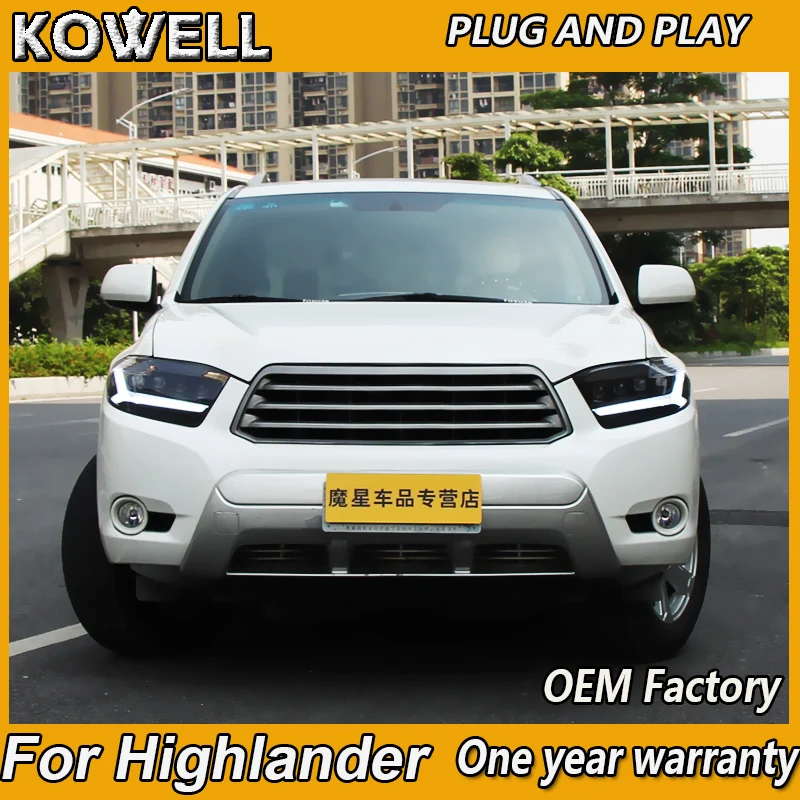 Car Styling-for-Toyota Highlander Headlights 2009-2011 Highlander LED Headlight DRL Lens Double Beam H7 HID Xenon bi xenon lens 
Car Styling-for-Toyota Highlander Headlights 2009-2011 Highlander LED Headlight DRL Lens Double Beam H7 HID Xenon bi xenon lens