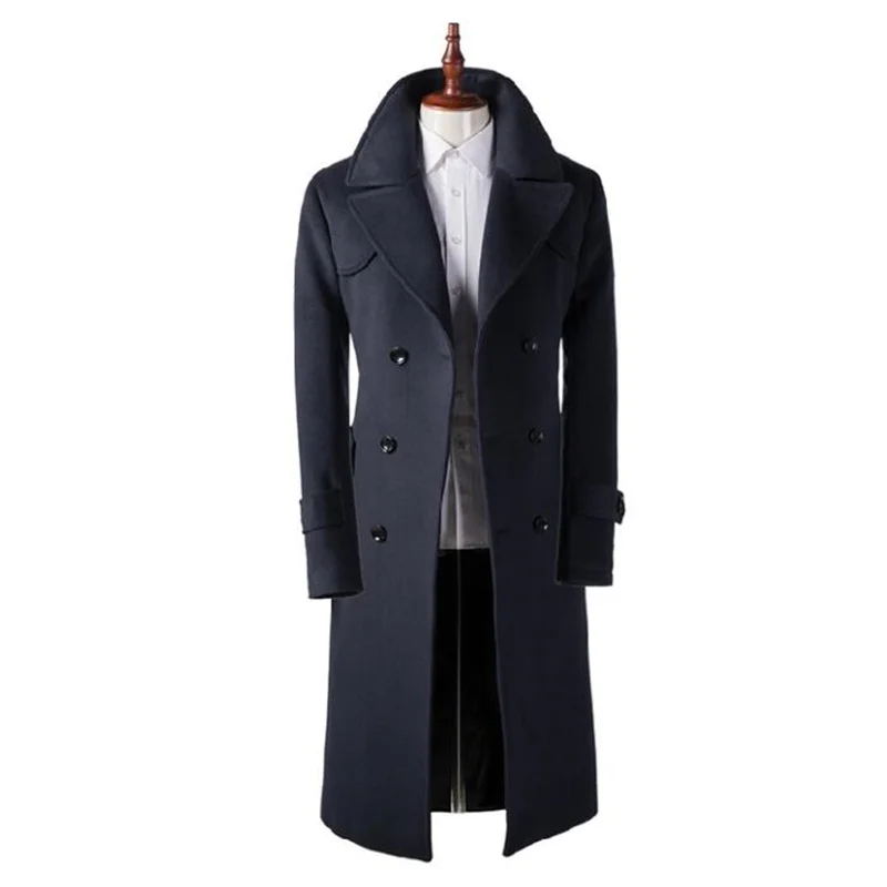 Woolen coat mens super long clothes autumn and winter new slim British business casual handsome all-match jacket fashion black
Woolen coat mens super long clothes autumn and winter new slim British business casual handsome all-match jacket fashion black