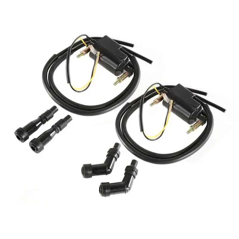 Ignition Coil Set For Suzuki GS550 GS750 GS850 GS1000 2 Dual Output + 4 Ohm Coils with spark plug caps #33410-45012
Ignition Coil Set For Suzuki GS550 GS750 GS850 GS1000 2 Dual Output + 4 Ohm Coils with spark plug caps #33410-45012