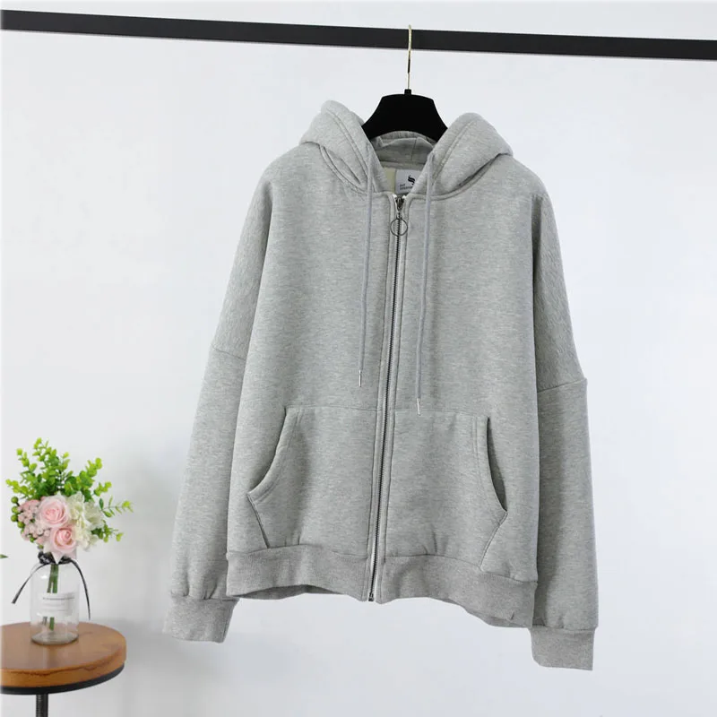 Zadily 2021 Plush And Thick Zip-up Autumn And Winter Fashion Women Sweatshirt Hoodie Coat Soild Color Long Sleeve Female
Zadily 2021 Plush And Thick Zip-up Autumn And Winter Fashion Women Sweatshirt Hoodie Coat Soild Color Long Sleeve Female