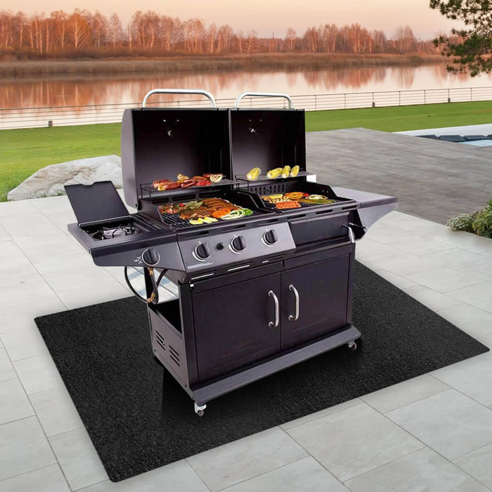 Fireproof Heat Resistant Barbecue Gas Grill Splatter Mat Suitable For Backyard Floor Protective Rug Practical Tool Floor Mat
Fireproof Heat Resistant Barbecue Gas Grill Splatter Mat Suitable For Backyard Floor Protective Rug Practical Tool Floor Mat