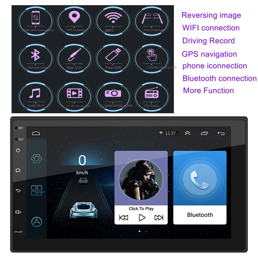 Car 7 Inch Radio Player for Android Universal Machine WiFi Car MP5 / MP4 Pluggable Radio Bluetooth Player GPS Navigation
Car 7 Inch Radio Player for Android Universal Machine WiFi Car MP5 / MP4 Pluggable Radio Bluetooth Player GPS Navigation
